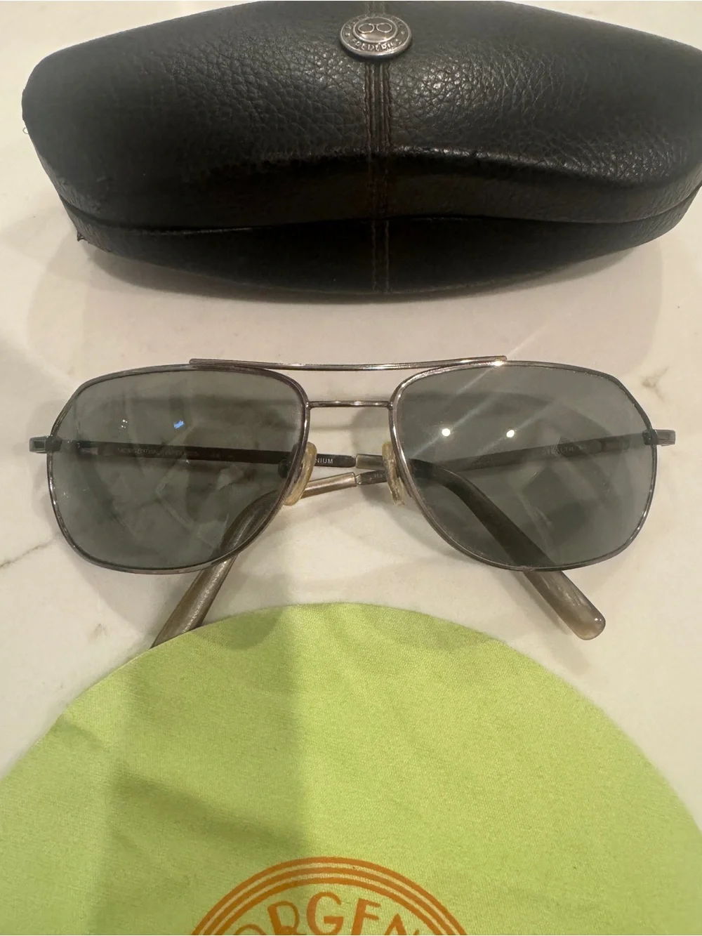 Men’s Morgenthal Frederics Stealth 60 Aviator Sunglasses - Gray Lenses